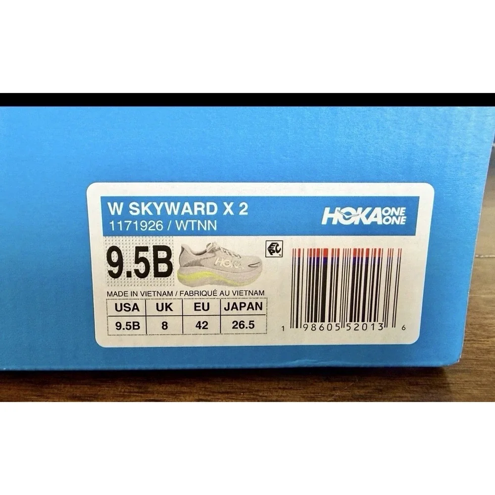 Hoka One One Skyward X 2 Women's 9.5 B White Metallic Running Shoes Training NWB